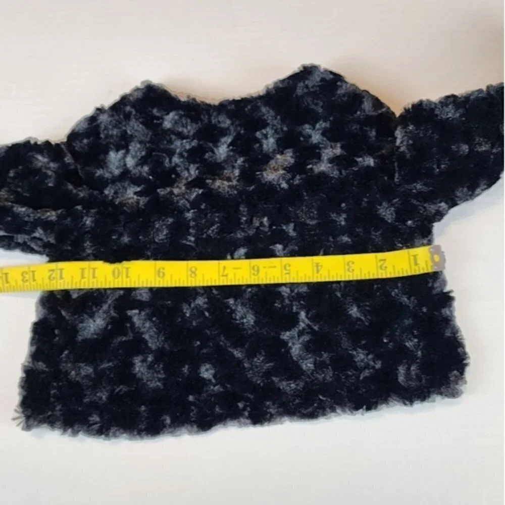 Gymboree outlet faux fur shrug Girl 12-24 months black